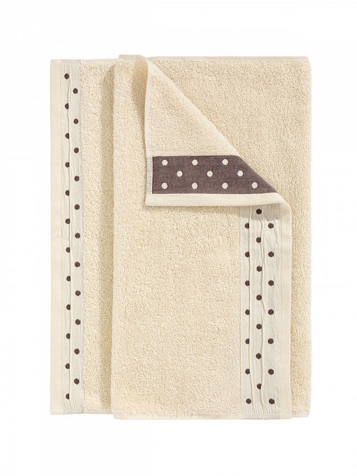 Полотенце для лица 50x90 молочный махровая ткань - Lucky фото 4