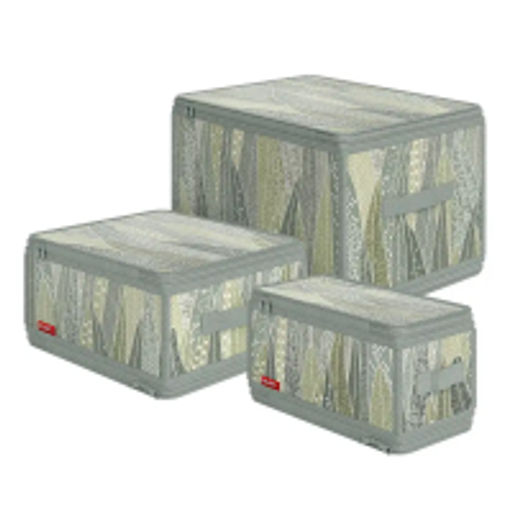 VAL GR-ZIP-LMS Набор кофров д/хран. с молнией 3 шт., 40*30*25 см, 30*28*15 см, 30*15*15 см, GREEN, шт