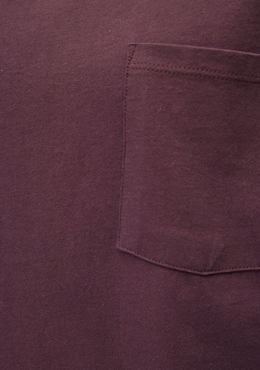 Cep Detayl? Bordo Basic Tisort - Mavi фото 6