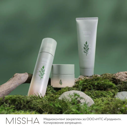 MISSHA Artemisia Calming Pack Foam Cleanser Успокаивающая пенка-маска для умывания с экстрактом полыни 150 мл  фото 6