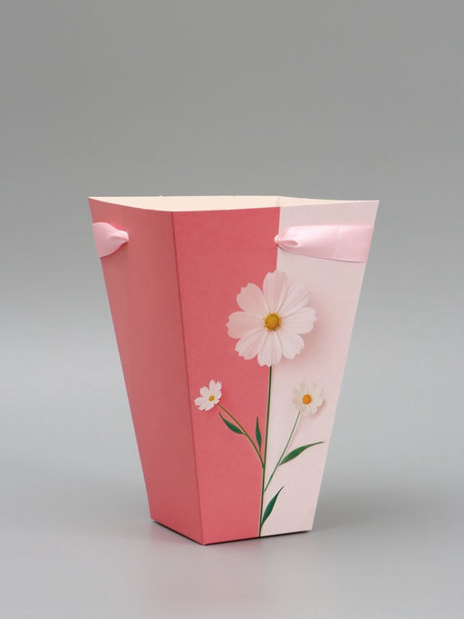 Цена за 2 шт. Переноска для цветов на лентах «Подарок», 17×25×9 см