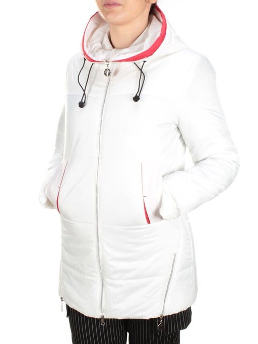 2098-1 WHITE Куртка демисезонная женская Y SILK TREE (100 гр.синтепона) - Фабричный китай фото 3