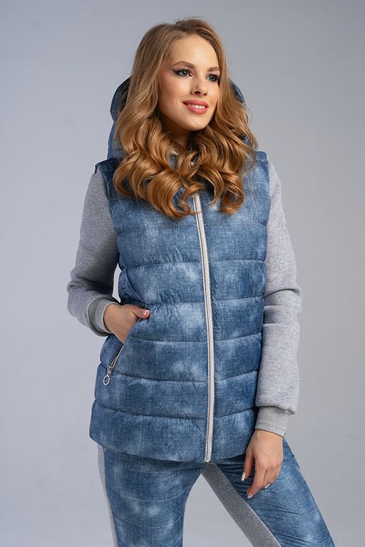 Жилет М-411 джинс - А+б коллекция фото 8