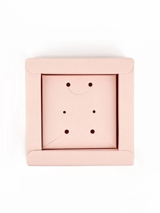 Цена за 5 шт. Коробка под бижутерию «Розово-бежевая», 7.5×7.5×3 см