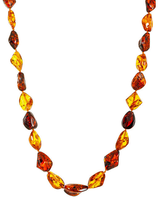 Бусы из натурального цельного янтаря Леденцы цветные