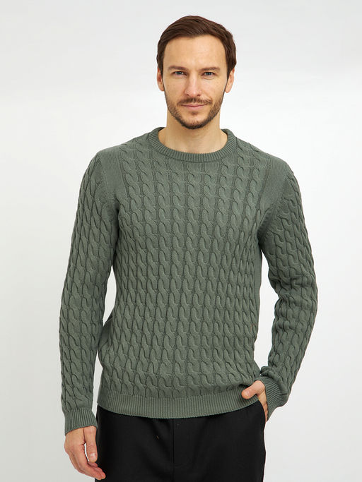 джемпер мужской из хлопка с косами - Glenfield фото 4