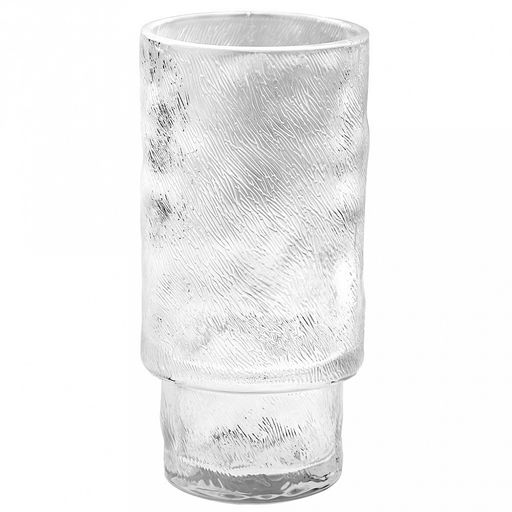 Стакан стеклянный 330мл "Осако" д6,9см, h14,1см, рельефное, прозрачное стекло, д/горла 6,2см, д/основания 5см (Китай) Цена указана за штуку. В подарочной коробке 6 штук.