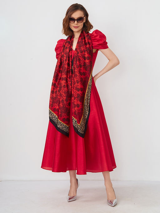 Большой, мягкий, тонкий и очень нежный двусторонний палантин с рисунком. - Tantino фото 3