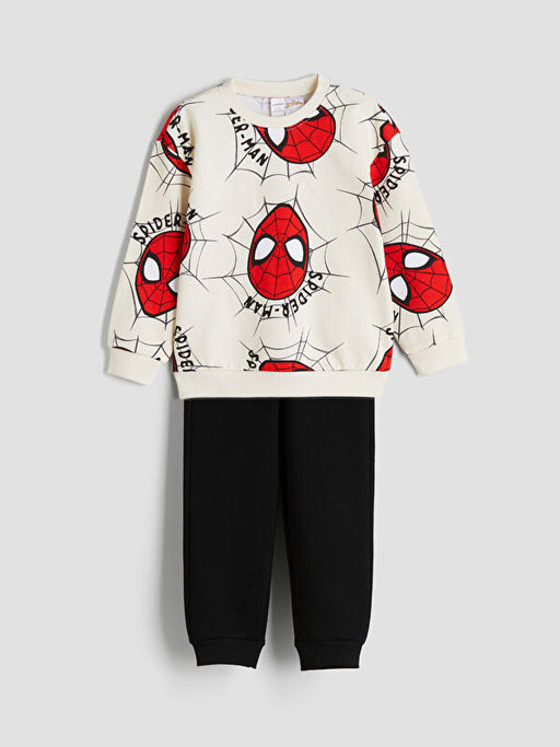 Spider-Man Bask?l? Erkek ?ocuk Sweatshirt ve E?ofman Alt 2li