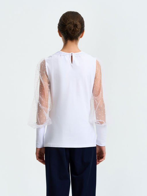 Блузка белый 212230533а - Nota bene фото 2