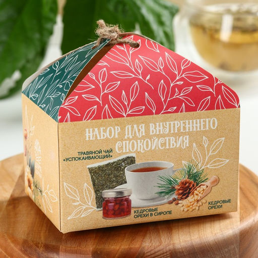 Доброе Здоровье Набор Для внутреннего спокойствия кедровый орех 30 г, варенье 30 г, чай 20 г 100  фото 5