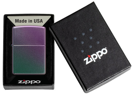 Зажигалка ZIPPO классическая с зелено-фиолетовым покрытием | Classic Iridescent 49146