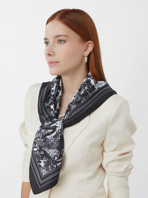 Большой, мягкий, тонкий и очень нежный платок с рисунком - Tantino фото 3