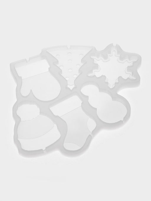 Форма для леденцов Новогодние леденцы, силикон, 6 ячеек, 15?13 см, прозрачная