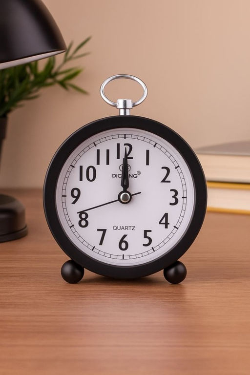 Часы-будильник "Every day", black (12,2х12,2 см)