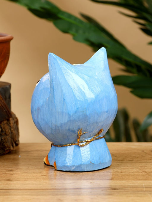 Сувенир «Котик», 8×7×10 см, дерево, синий