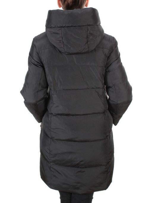 8966 BLACK Пальто зимнее женское CLOUD LAG CAT (200 гр. холлофайбер)