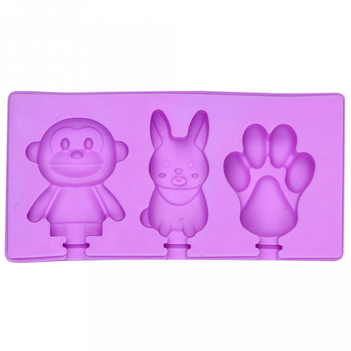 Форма силиконовая для замораживания фруктового льда/мороженого "Ассорти-4" 18х9х2см, цвета микс (Китай)