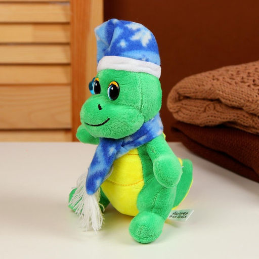 Мягкая игрушка Дракоша, в синем колпаке, 15 см, цвет зелёный - Simaland фото 3