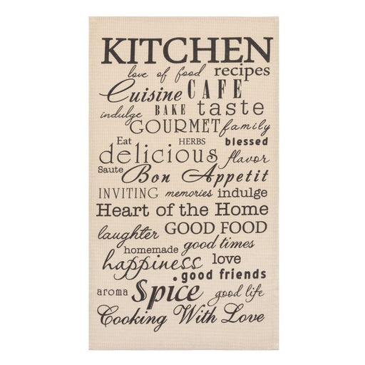 Набор кухонных полотенец Доляна Happiness, 35?60 см -4 шт., 100% хлопок, вафля 160 г/м?