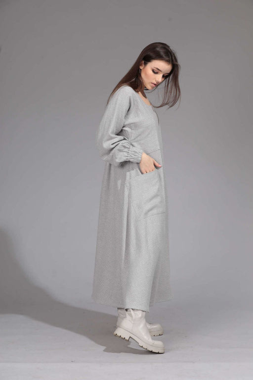 Платье AMORI 9620 серо-голубой  фото 2