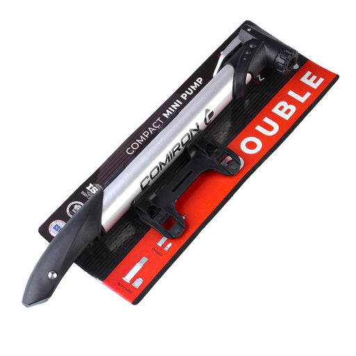 Велонасос COMIRON DOUBLE высокого давления, семь атмосфер, двойной ход, алюминиевый корпус, 21,3*275мм, вес 102 г. /уп 100/ - Галеонтрейд фото 7