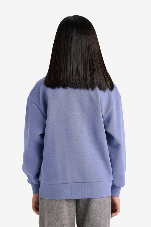 Relax Fit Basic Sweatshirt K_z _ocuk - Defacto фото 4