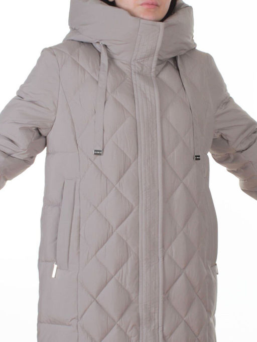 8353 GRAY Пальто зимнее женское (200 гр. холлофайбер)