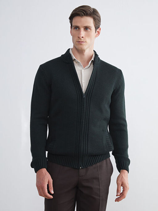 Standart Kal?p Dik Yaka Erkek Triko H?rka