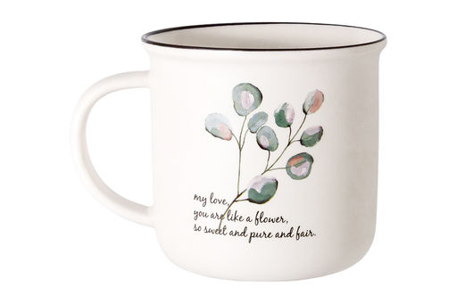 Кружка, 400 мл, фарфор N, белая, Эвкалипт, Herbarium - Anna lafarg фото 3