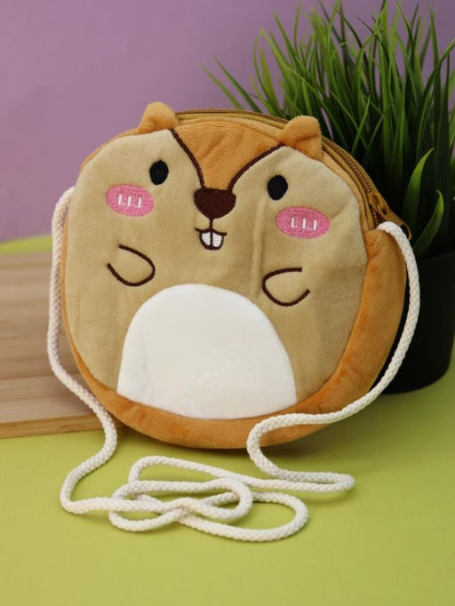 Сумочка плюшевая "Beaver", ginger (16*14 см)