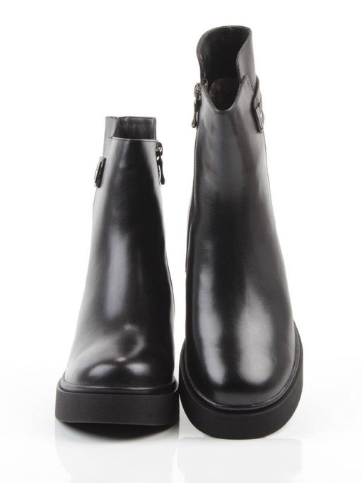 04-M3-5247 BLACK Ботинки зимние женские (натуральная кожа, натуральный мех)