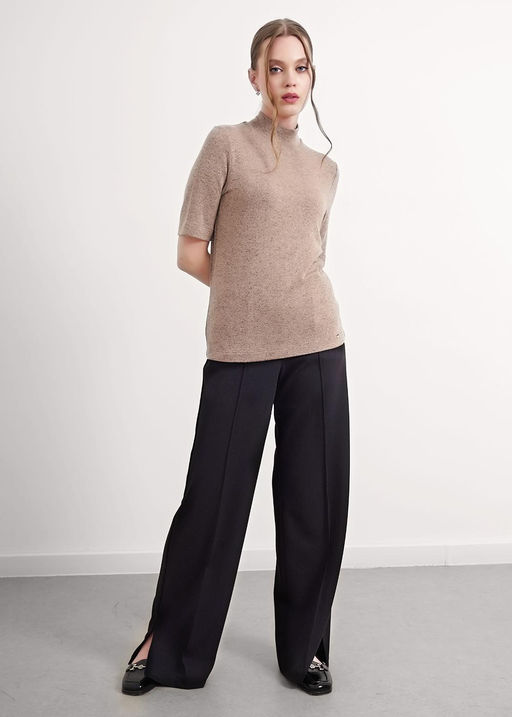 CLE Джемпер жен. 156951/181вл св.коричневый/т.серый - Clever wear фото 5