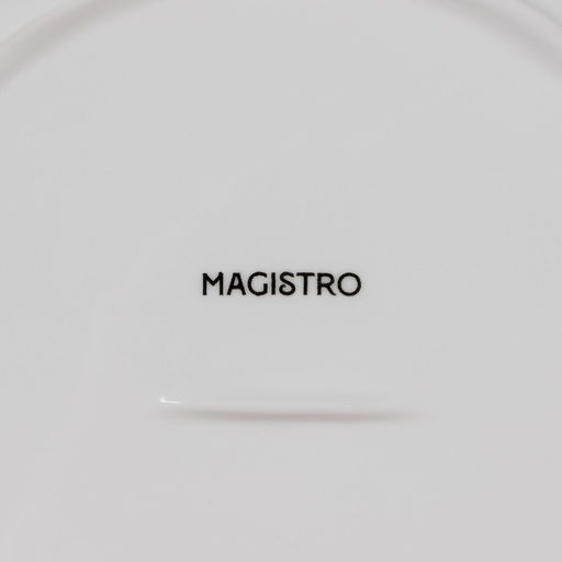 Тарелка десертная Magistro «Блик», d=21 см, фарфор, белая