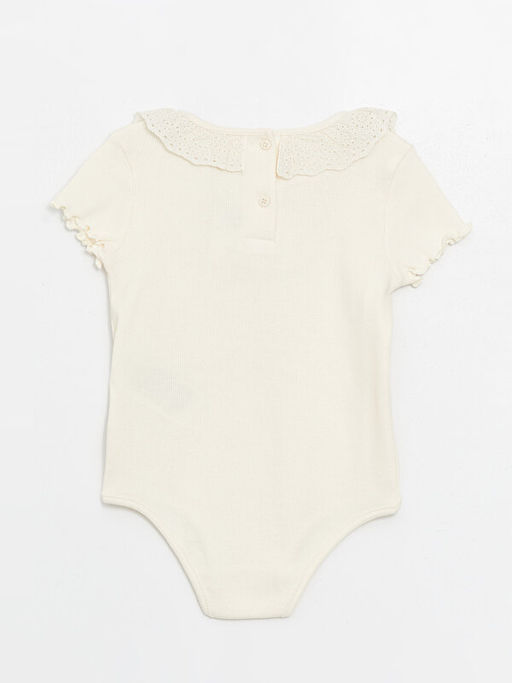 Bisiklet Yaka K?sa Kollu ??t??tl? K?z Bebek Ti??rt