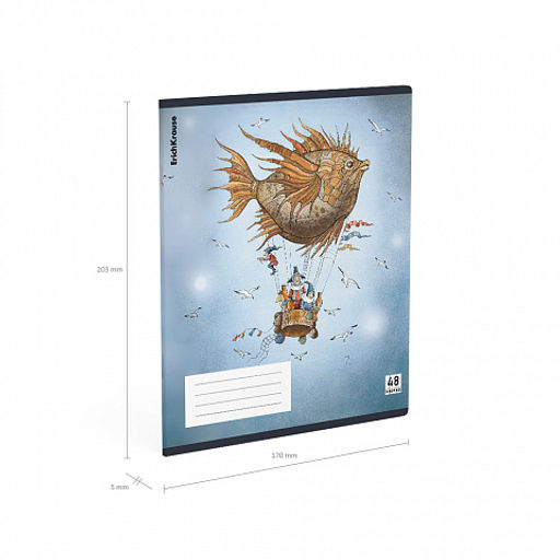 Цена за 5 шт. Тетрадь общая ученическая с пластиковой обложкой на скобе ErichKrause Волшебное путешествие, А5+, 48 листов, клетка_MIX-PACK фото 10