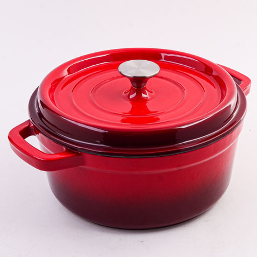 40636 Кастрюля чугун 6,2 л эмаль/покрытие красная MB (х2)