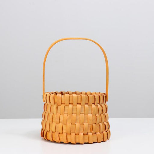 Корзина плетёная для хранения, 17×17×12.5 см, ручка h=13.5 см, ротанг