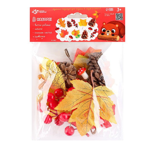 Набор для творчества Материалы для осенних поделок. Листья, шишки - Школа талантов фото 6