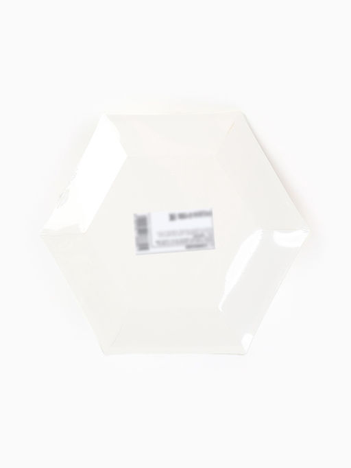 Посуда одноразовая бумажная на 12 персон, 24 предмета, бело-золотой цвет