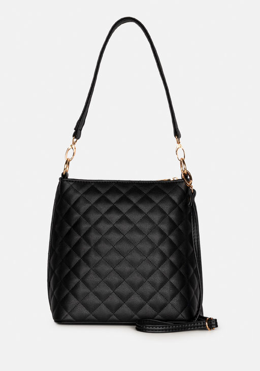 Сумка Модель №1284 | кожзам | стежка | черный | Р871-111c5 | 33335