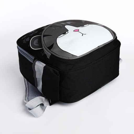 Рюкзак детский на молнии, 3 наружных кармана, цвет чёрный - Simaland фото 3