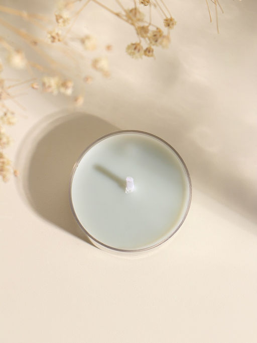 Цена за 3 шт. Чайная свеча ароматическая «Круглая» зелёная, грейпфрут и мандарин, 3.8×3.8×1.8 см