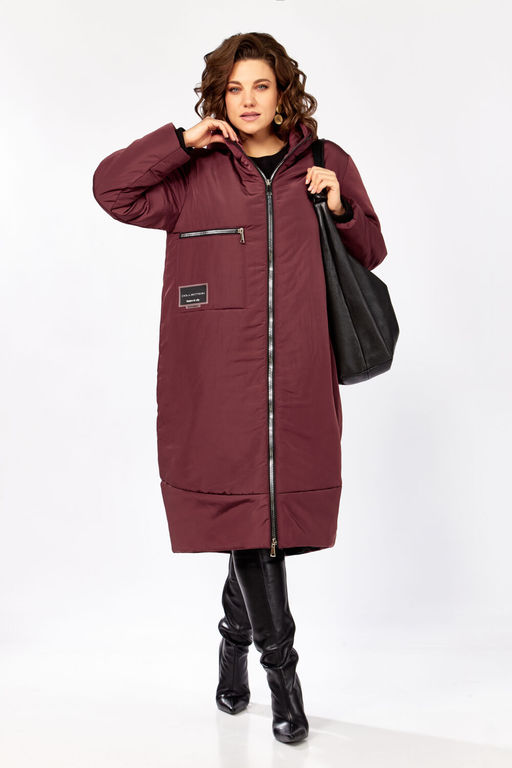 Пальто LADY SECRET 5018/1-Р бордовый матовый