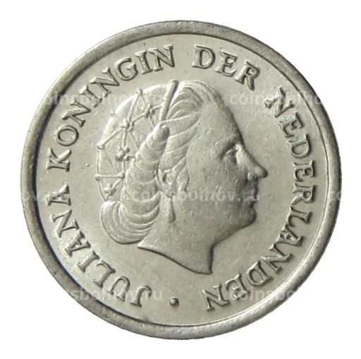 Монета 10 центов 1960 года Нидерланды