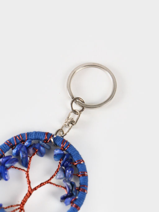 Брелок ловец снов «Древо», 19 см, синий