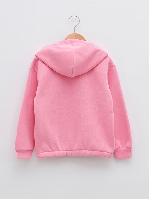 Kap??onlu Bask?l? Uzun Kollu K?z ?ocuk Sweatshirt - Waikiki фото 2