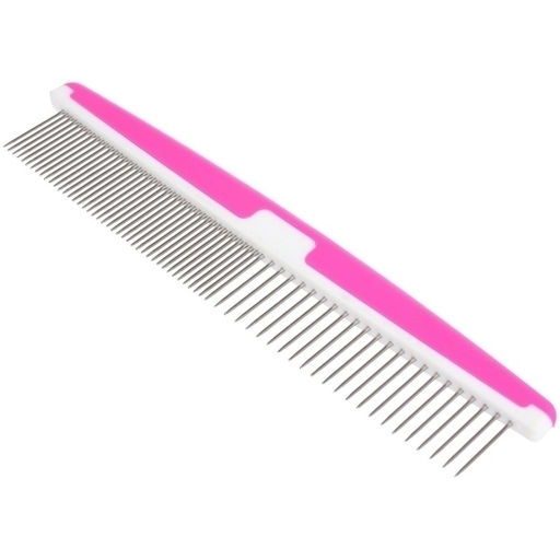 Цена за 2 шт. Расческа - пуходёрка комбинированная для животных "ЛАПУСИКИ", цвет розовый, 17*3,5см (блистер)