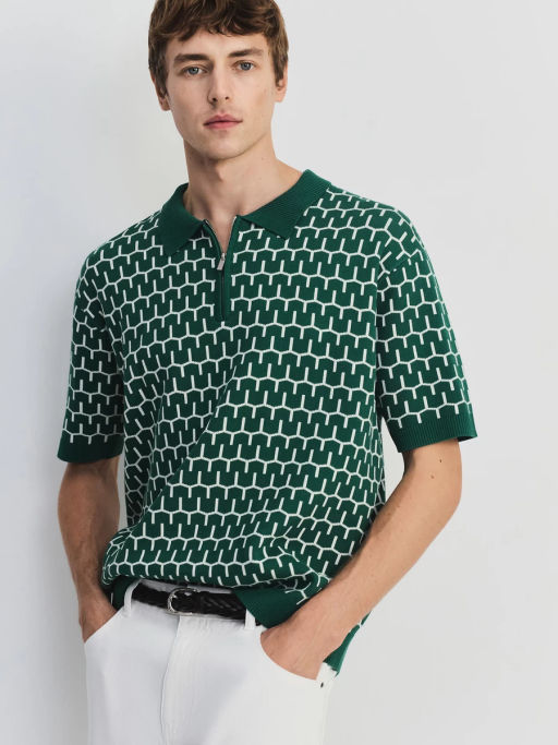 Джемпер поло из жаккарда ZR2605043305-16 / Zarina