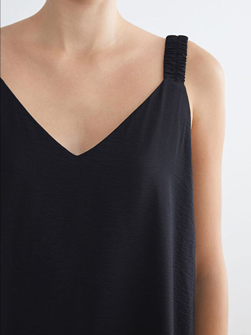 V Yaka Ask?l? A Kesim Elbise